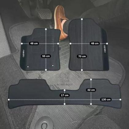 Imagem de Kit Tapete Emborrachado Hyundai HB20 2012 Até 2019 3 Peças