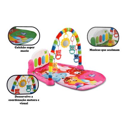 Imagem de Kit Tapete Rosa Ginásio Infantil Interativo e Dog Musical