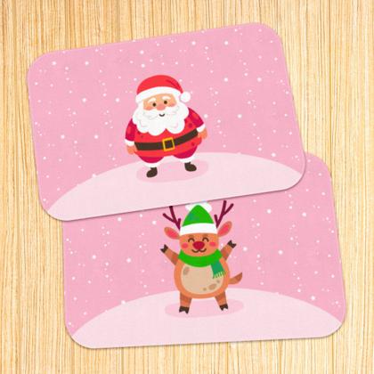 Imagem de Kit Tapetes Decorativos Natal Papai Noel e Rena