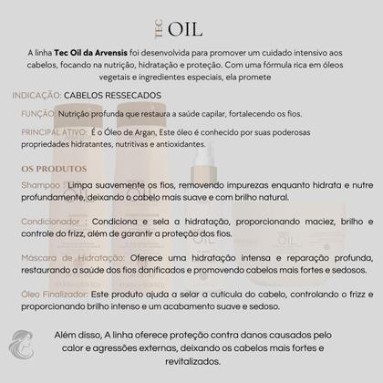 Imagem de Kit Tec Oil Sh 1L +Cond 1L + Máscara 500ml - Arvensis