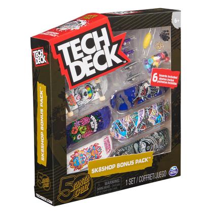 Imagem de Kit Tech Deck Shop Pack Com 6 Skates Acessórios Para Montar