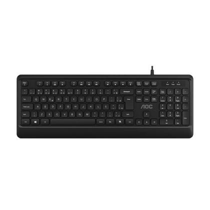 Imagem de Kit Teclado Abnt2 E Mouse 2400 Dpi Com Fio Preto Usb