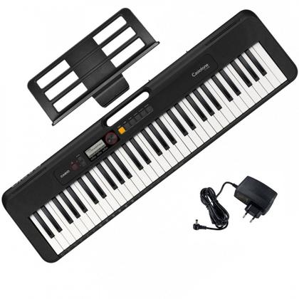 Imagem de Kit Teclado Casio Casiotone Ct-s200 + suporte X +capa