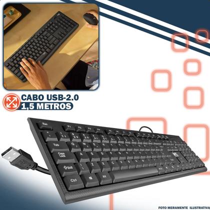 Imagem de Kit Teclado Com Fio Usb Com Mouse Led Fio Acompanha Suporte Dobrável Para Notebook