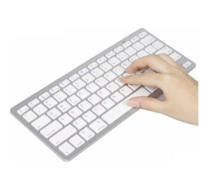Imagem de Kit Teclado com Mouse Sem Fio Branco