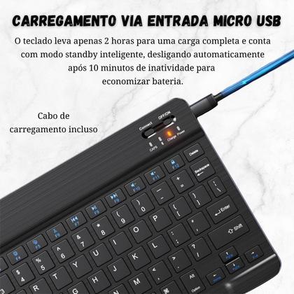 Imagem de Kit Teclado Com Mouse Sem Fio Para Galaxy S10 Fe 10.9 - X526