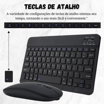 Imagem de Kit Teclado Com Mouse Sem Fio Para Galaxy S10 Fe 10.9 - X526