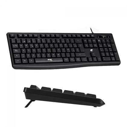 Imagem de Kit Teclado e Mouse Acer USB ABNT2 Com Fio Preto EAK040