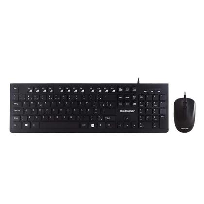 Imagem de kit teclado e mouse com fio computador multilaser