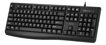 Imagem de Kit Teclado E Mouse Com Fio Usb Aoc Office Ç