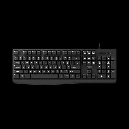 Imagem de Kit Teclado E Mouse Com Fio Usb Aoc Office Ç