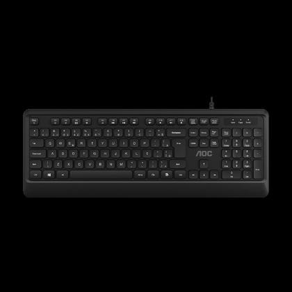 Imagem de Kit Teclado E Mouse Com Fio Usb Aoc Slim Office Ç Lançamento