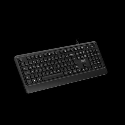 Imagem de Kit Teclado E Mouse Com Fio Usb Aoc Slim Office Ç Lançamento