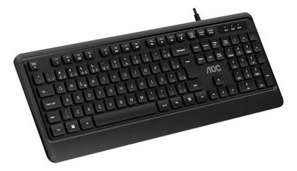 Imagem de Kit Teclado E Mouse Com Fio Usb Aoc Slim Office Ç