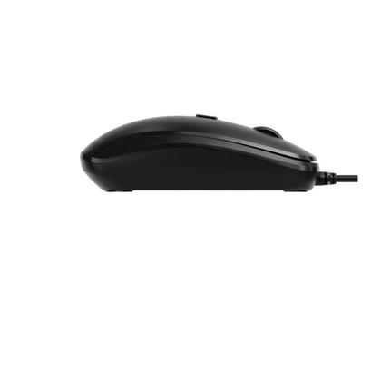 Imagem de Kit teclado e mouse com fio usb preto abnt2 silencioso ergonômico 2000dpi confortável escritório notebook pc multimídia durável plug play