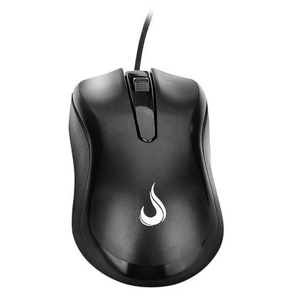 Imagem de Kit Teclado e Mouse com fio USB Rise Mode Black Abnt2 Office para Computador e Notebook 1000 Dpi