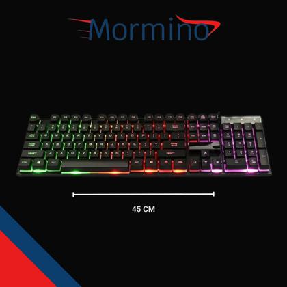 Imagem de Kit teclado e mouse ergonômico LED RGB Com Hub Usb 3.0