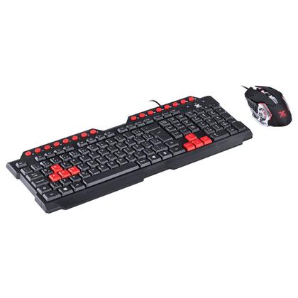 Imagem de Kit Teclado E Mouse Gamer Grifo - Mouse 2400 Dpi Cabo Usb 1.8 Metros Led Vermelho - Vgc-01v