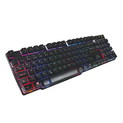 Imagem de Kit Teclado e Mouse Gamer USB semi mecânico Led RGB