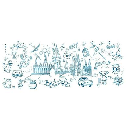 Imagem de Kit Teclado E Mouse Harry Potter Sem Fio Combo Gamer ABNT Wireless 2.4ghz Bluetooth Usb Cor Azul