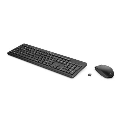 Imagem de Kit Teclado e Mouse HP Sem Fio, 1.600 DPI, Wireless, 3 Botões, ABNT, USB, Preto - 18H24AAAC4