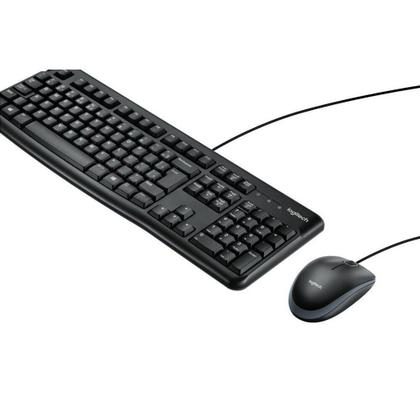 Imagem de Kit Teclado e Mouse Logitech MK120 Preto USB 920-004429-C F030 - Conforto e Estilo
