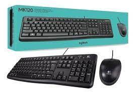 Imagem de Kit Teclado e Mouse Logitech MK120 Preto USB 920-004429-C F030 - Conforto e Estilo