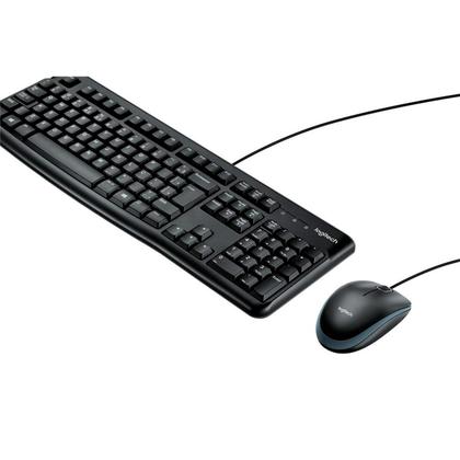 Imagem de Kit Teclado e Mouse Logitech MK120 USB, 1000DPI, ABNT2, Preto