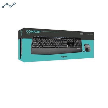 Imagem de Kit teclado e mouse logitech mk345 preto s/fio compatível com windows, mac, linux.