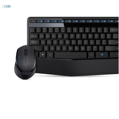Imagem de Kit teclado e mouse logitech mk345 preto s/fio compatível com windows, mac, linux.