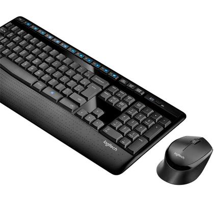 Imagem de Kit Teclado e Mouse Logitech MK345, Wireless, Layout ABNT2, Preto