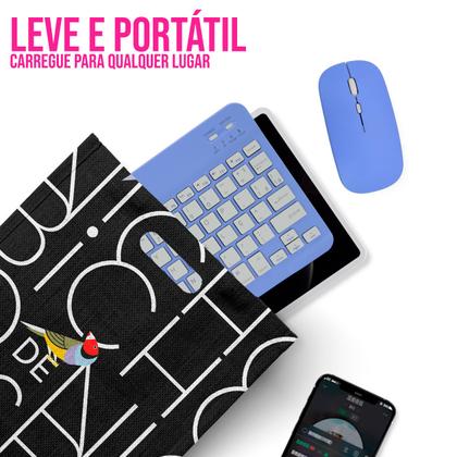 Imagem de Kit Teclado e Mouse Macaron 10" Sem Fio PC Gamer Wireless