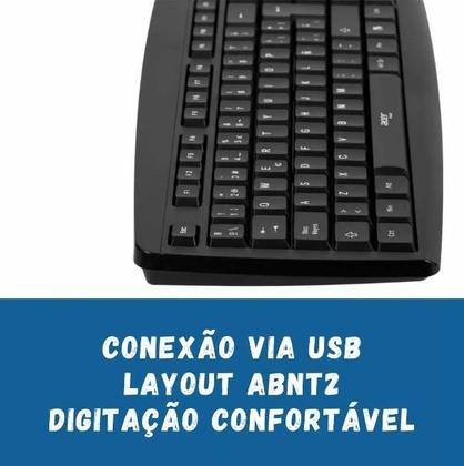 Imagem de Kit Teclado e Mouse Óptico Com Fio Para Computador Escritório Confortável ACER Preta