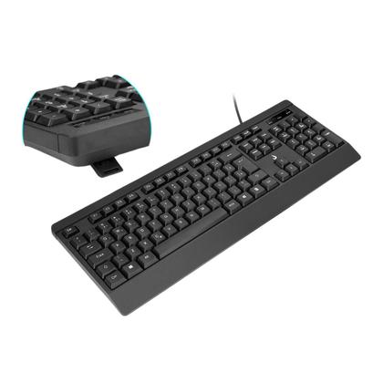 Imagem de Kit Teclado E Mouse Rise Mode Office OF 02 USB DPI 1000 ABNT2 Preto - RM-TM-02-FB