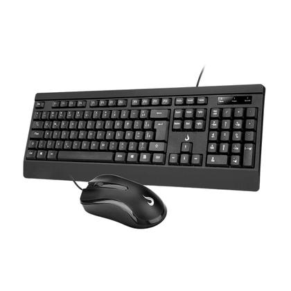 Imagem de Kit Teclado E Mouse Rise Mode Office OF 02 USB DPI 1000 ABNT2 Preto - RM-TM-02-FB