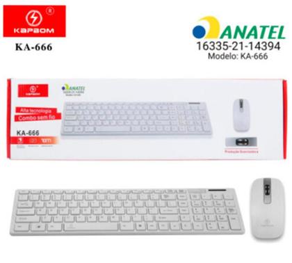 Imagem de Kit Teclado e Mouse Sem Fio 24ghz 3200dpi Óptico