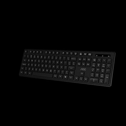 Imagem de Kit Teclado E Mouse Sem Fio Aoc Abnt2 Ç Slim Lançamento