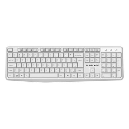 Imagem de Kit Teclado e Mouse Sem Fio Bluecase BMTW01, Adaptador USB Mini, ABNT2, DPI2400, 2,4 GHz, Plug and Play, Branco - BMTW01