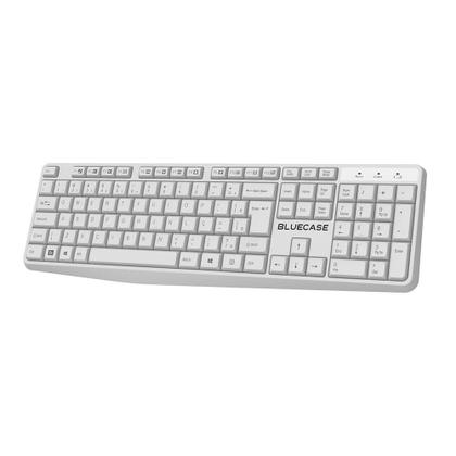 Imagem de Kit Teclado e Mouse Sem Fio Bluecase BMTW01, Adaptador USB Mini, ABNT2, DPI2400, 2,4 GHz, Plug and Play, Branco - BMTW01