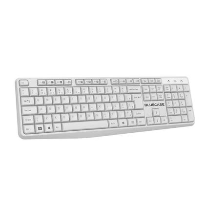 Imagem de Kit Teclado e Mouse Sem Fio Bluecase BMTW01, Adaptador USB Mini, ABNT2, DPI2400, 2,4 GHz, Plug and Play, Branco - BMTW01