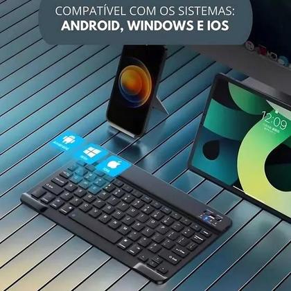 Imagem de kit teclado e mouse sem fio bluetooth
