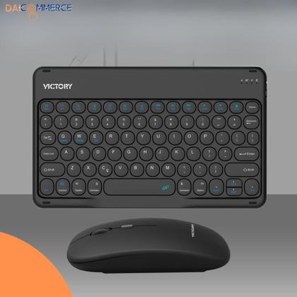Imagem de Kit Teclado E Mouse Sem Fio Bluetooth Para Tablet S6 Lite