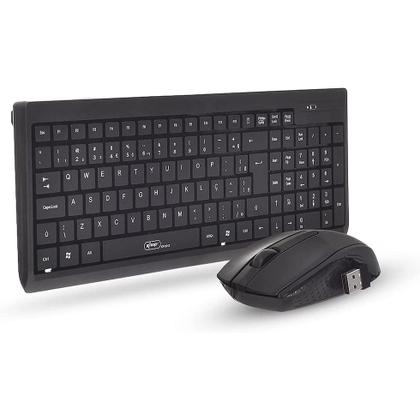 Imagem de Kit Teclado E Mouse Sem Fio Ergonômico Para PC Notebook Tablet 2.4ghz Preto Original