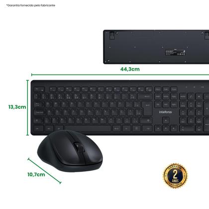 Imagem de Kit Teclado e Mouse Sem Fio Intelbras, click silencioso, CSI50 Preto
