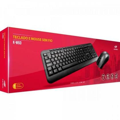 Imagem de Kit Teclado e Mouse Sem Fio K-W60BK C3TECH