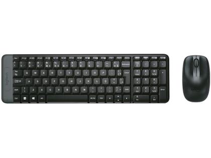 Imagem de Kit Teclado e Mouse Sem Fio Logitech MK220
