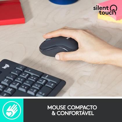 Imagem de Kit Teclado e Mouse Sem Fio Logitech MK295 Preto