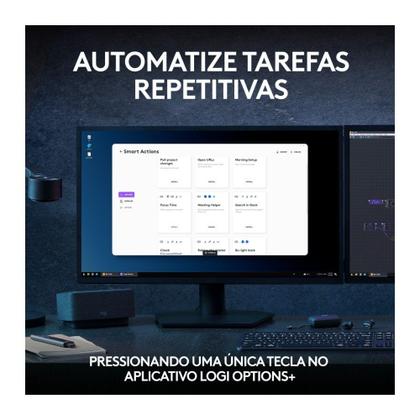 Imagem de Kit Teclado e Mouse Sem Fio MX Keys S, Bluetooth ou Receptor Logi Bolt, com Apoio para as Mãos, Grafite - 920-011605