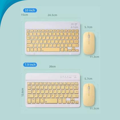 Imagem de Kit Teclado e Mouse Sem Fio Recarregável Para Escritório Home Office