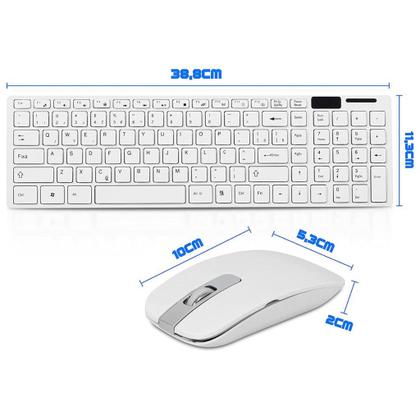 Imagem de Kit Teclado E Mouse Sem Fio Wireless 2.4ghz 3200dpi Com Capa Silicone